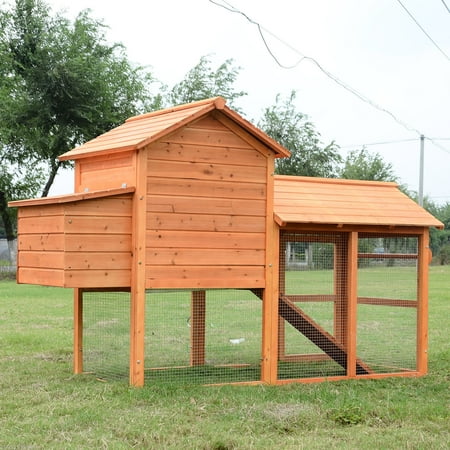 Deluxe Wood Chicken Coop Nesting Box Backyard Poultry Hen House W