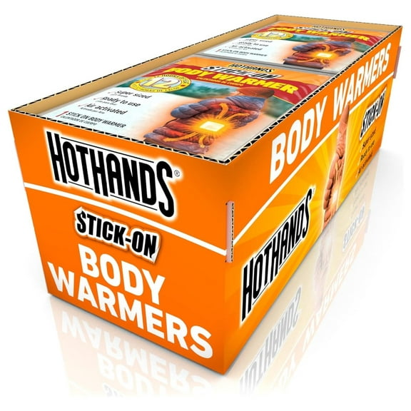 HotHands Stick-On Body Warmer, Air Activated Heat Pack, Up to 12 Hours of Heat, Single Use, 1 Count (Pack of 40)