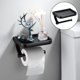 thumbnail image 4 of Soporte para Papel Higiénico con Estante para Teléfono Soporte para Rollo de Papel Higiénico para Baño con Tornilloe Montaje, Montaje con Macarena Soporte de papel higiénico de pared, 4 of 8