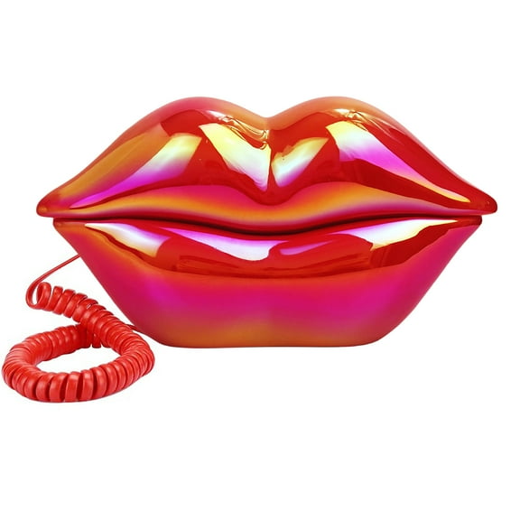 Corded Landline Phones for Home, Funny Novelty Lip Phone Gift, Wired Mouth Telephone Real Landline Home Office Telephones Furniture Decor