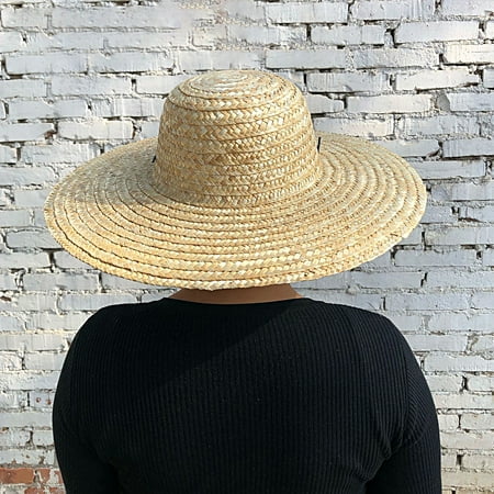 D-GROEE Unisex Hats for Men Straw Lifeguard Hat UPF 50+ Beach Classic Straw Outdoor Fishing Sun Hat with Wide Brim