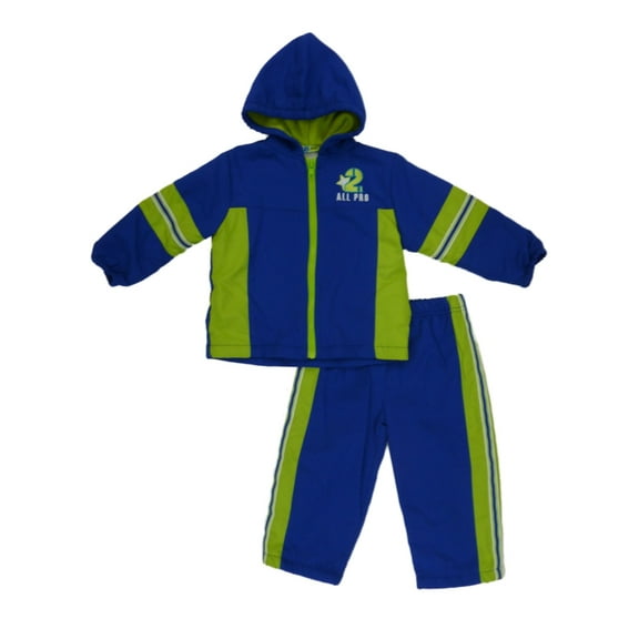 Al & Ray Infant Boys Blue & Green All Pro Jacket & Pants Track Suit Set 18m