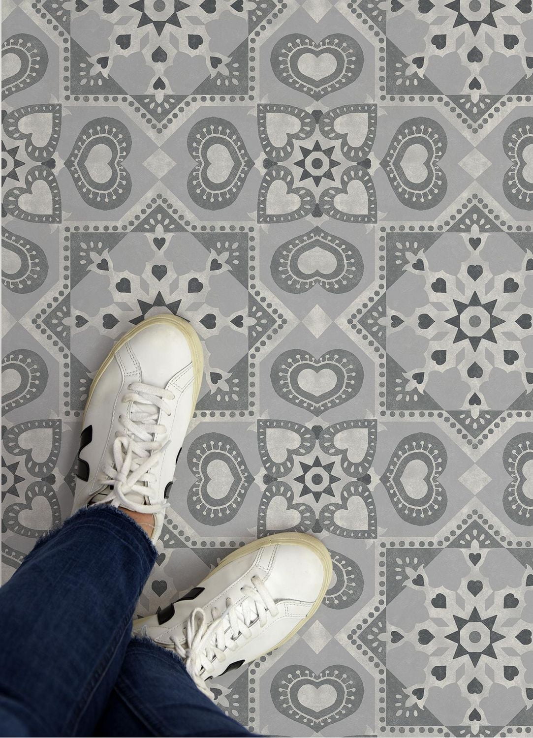 FloorPops Whitney Peel and Stick Floor Tiles Set of 20