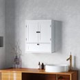 thumbnail image 2 of HOMCOM Armoire à Pharmacie Armoire Murale de Salle de Bain avec Tablette Ajustable, Blanc, 2 of 10