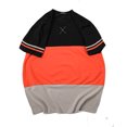 thumbnail image 4 of Summer Fashion Men's T Shirt Casual Patchwork Short Sleeve T Shirt Mens Clothing Trend Casual Slim Fit Hip-Hop Top Tees 5XL, 4 of 10