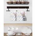 thumbnail image 3 of Happy Easter Kitchen Dish Towels for Drying Dishes Set of 3, Spring Rabbits Polka Dots Watercolor Waffle Weave Microfiber Hand Tea Bathroom Towels Quick Dry & Absorbent Towel 15.7x23.6, 3 of 7