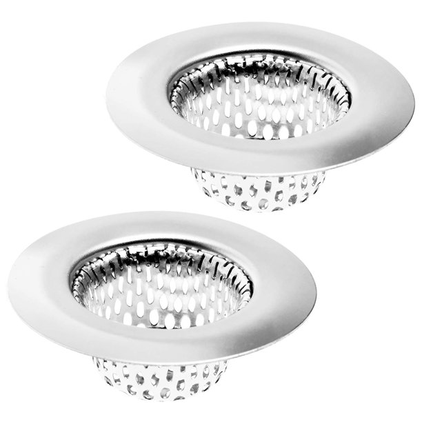 Colador de fregadero Hilltop Products de acero inoxidable, paquete de 2