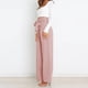 thumbnail image 4 of Pantalones de tela para mujer, pantalones palazzo de cintura alta, pantalones casuales anchos, pantalones de traje, pantalones elegantes tipo paperbag, 4 of 7