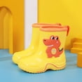 thumbnail image 5 of Siilsaa Rain Boots Kids Kids Waterproof Rain Boots Girls Boys Outdoor Mud Boots Children Insulated Rubber Rain Boots Yellow,4, 5 of 5