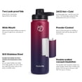 thumbnail image 5 of GEDUX 24oz Insulated Stainless Steel Water Bottle with 2 Leak Proof Lids (Spout Lid and Straw Lid) Wide Mouth for Sports and Travel, 5 of 7