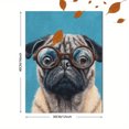 thumbnail image 3 of Funny Pug Dog with Glasses Canvas Print, Decor for Living Room, Bedroom, Office, Hallway, Cafe, Studio, 3 of 8