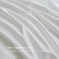 thumbnail image 6 of Simple&Opulence 100% Egyptian Cotton 400 Thread Count Queen Sheets-4 Pc Long Staple Pure Soft Sateen Weave Set-16” Deep Pocket Cooling Luxurious Bed Sheet with Double Hemstitch(White,Queen), 6 of 9