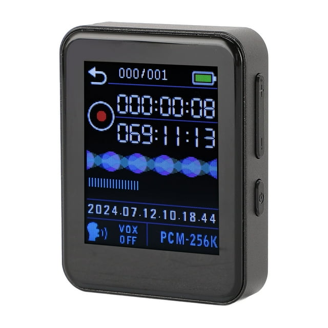 Grabadora de Voz, Reproductor MP3, Dispositivo de Grabación de Voz, Dispositivo de Grabación Activado, Reducción de Ruido Activada, Ahorro Auticó de Apaguado Tempaizado HD