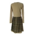 thumbnail image 2 of Lunn Women's Champagne Plaid Button Down Dress 2 (M) Seigle, 2 of 2