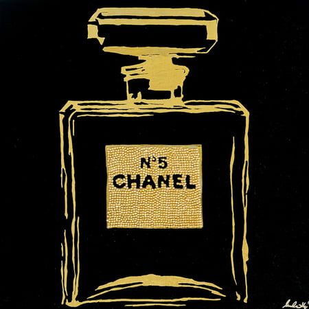 Buy-Art-For-Less-Chanel-Urban-Chic-by-Pop-Art-Queen-Graphic-Art-on-Wrapped-Canvas-in-Yellow-and-Black