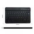 thumbnail image 2 of Ultra-Slim Bluetooth Keyboard Portable Mini Wireless Keyboard Rechargeable for All Apple iPad iPhone Samsung Tablet Phone Smartphone iOS Android Windows 7 inch, 2 of 6