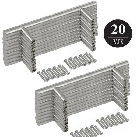 Stainless Steel Satin Astragal (20-pack Solid Stainless Steel Bar Handle Pull, 6