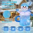 thumbnail image 5 of Aship 6FT Christmas Inflatable Snowman in Mug, Adorable Blue Snowman Blow Up Awaiting the Snow, Christmas Inflatables Outdoor Decorations with Built-in LEDs Disco Lights for for Garden Lawn Outdoor, 5 of 10