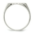 thumbnail image 2 of White Sterling Silver Ring Band Fashion Men's 14x15mm Closed Back Signet, 2 of 3