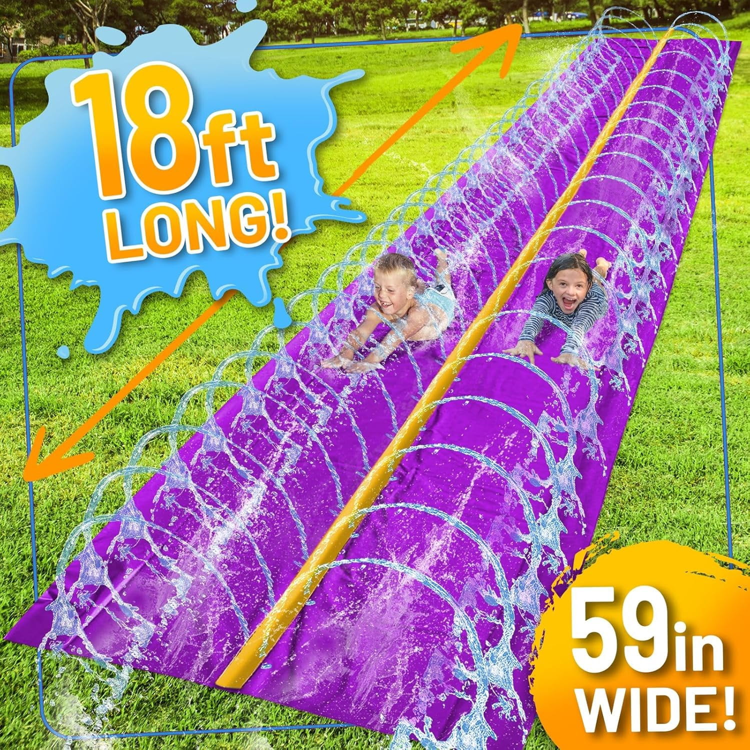 stargo 18 x 5 ft - Slip and Slide, Water Slides for Kid - Backyard waterslide for Kids, Outdoor Fun Summer Water Toys, Water Activities for Kids and Adults for Backyard Fun, Ages 4-8, 5, 6, 7, 8-12 +