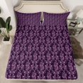 thumbnail image 2 of Feelyou Western Damask Teen Twin Sheet Sets, Purple Hippie Snake Bedding, 3 Pieces, 2 of 7