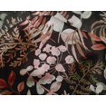 thumbnail image 4 of oneOone Silk Tabby Black Fabric Leaves Sewing Craft Projects Fabric Prints By Yard 42 Inch Wide, 4 of 4