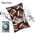thumbnail image 6 of Honeii Brown Football On Black Print Pillow Cases,Plush Throw Pillow Covers,Decorative Pillowcase for Sofa, Couch, Living Room-16"x24", 6 of 6