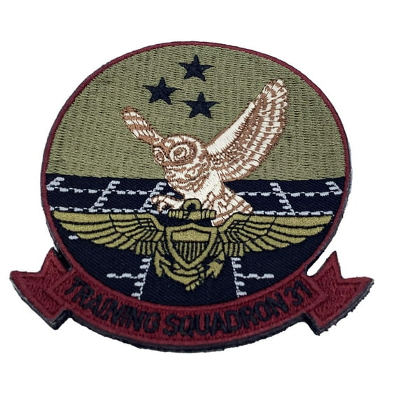 VT-31 Wise Owls Green Squadron Patch – With Hook and Loop