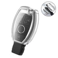 thumbnail image 1 of Funda para llavero de Jeep con llavero de cuero Funda protectora de TPU suave compatible con llave inteligente Grand Cherokee Renegade Chrysler Dodge Fiat, 1 of 8