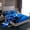 Black Blue, variant on jejeloiu Extreme Sport Game Twin Sheet Sets,Blue Racing Car Bedding For Speed Lover 3 Pieces