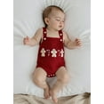 thumbnail image 5 of Rovasas Baby Christmas Romper Overalls Tree Letter Embroidery Jumpsuit, 5 of 9