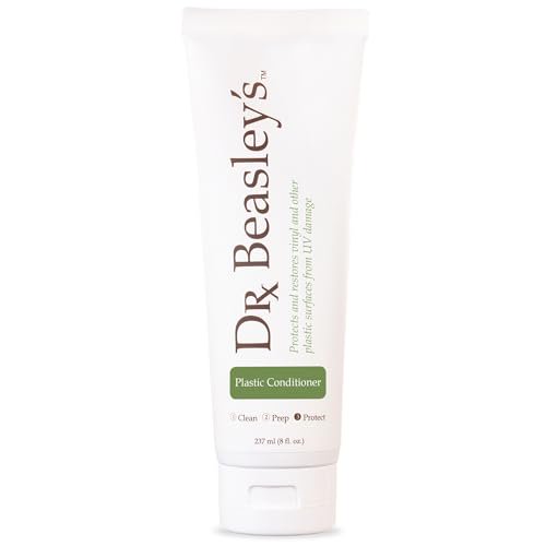 Dr. Beasley's Plastic Conditioner - 8 oz., Restores Color and Moisture, Shields Against UV Damage, Works on Any Interior Plastic Surface
