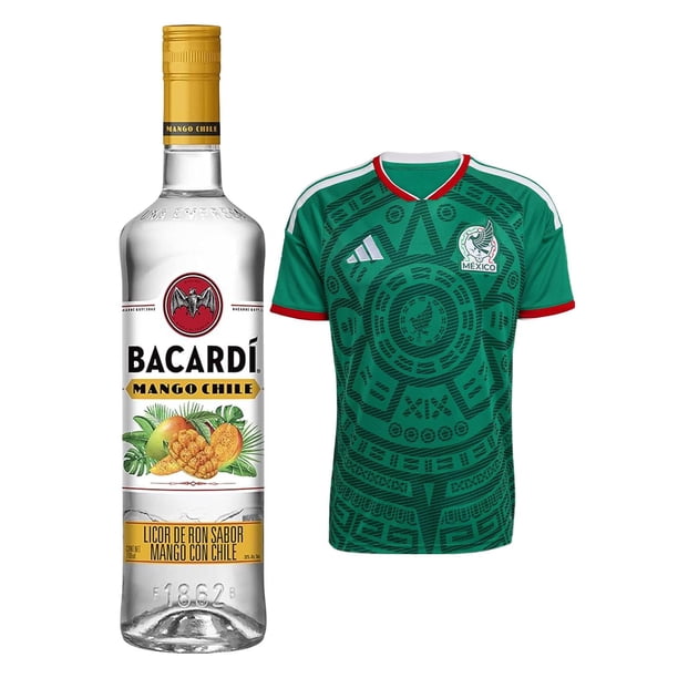Licor de Ron Bacardi Mango Chile 750 ml + Jersey Verde M