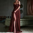 thumbnail image 1 of FcBaudy Robe Sans Manches à Épaules Dénudées, Robes d'Été pour Femmes, Robes pour Femmes Robe Unie à Bretelles et Paillettes Robe de Soirée Robe Sans Manches à Épaules Dénudées Robe pour Femme, 1 of 9