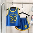 thumbnail image 2 of HUANBAI Kids Sports Shorts Sets Boys Jerseyss Tracksuit 2 Piece Basketball Performance Tank Top And Mesh Shorts Set 150, 2 of 3