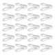 thumbnail image 5 of BRIGHTFUFU 30 pinzas de plástico multiusos para perchas, pinzas para ropa, pinzas para los dedos para perchas de plástico, perchas para faldas y pantalones, color blanco., 5 of 8