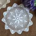 thumbnail image 5 of Gerich Round Lace Table Cloth 15.74 inch Flower Tablecloth Vintage Crochet Doily Mats White Table Runner for Home Weddings Birthday Parties Decor 1 Pcs (White), 5 of 11