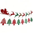 thumbnail image 3 of Christmas Banner Decorations - 2-Pack Reindeer Sleigh & Tree Silhouette Hanging Decor for Indoor Outdoor Party, Balcony, Home, 3 of 9