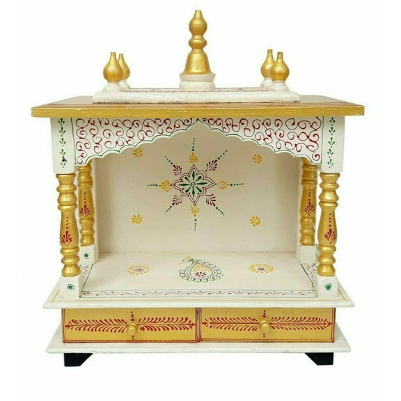 Wooden Temple Mandir Pooja Mandap Wall Hanging Handmade Home Decoration