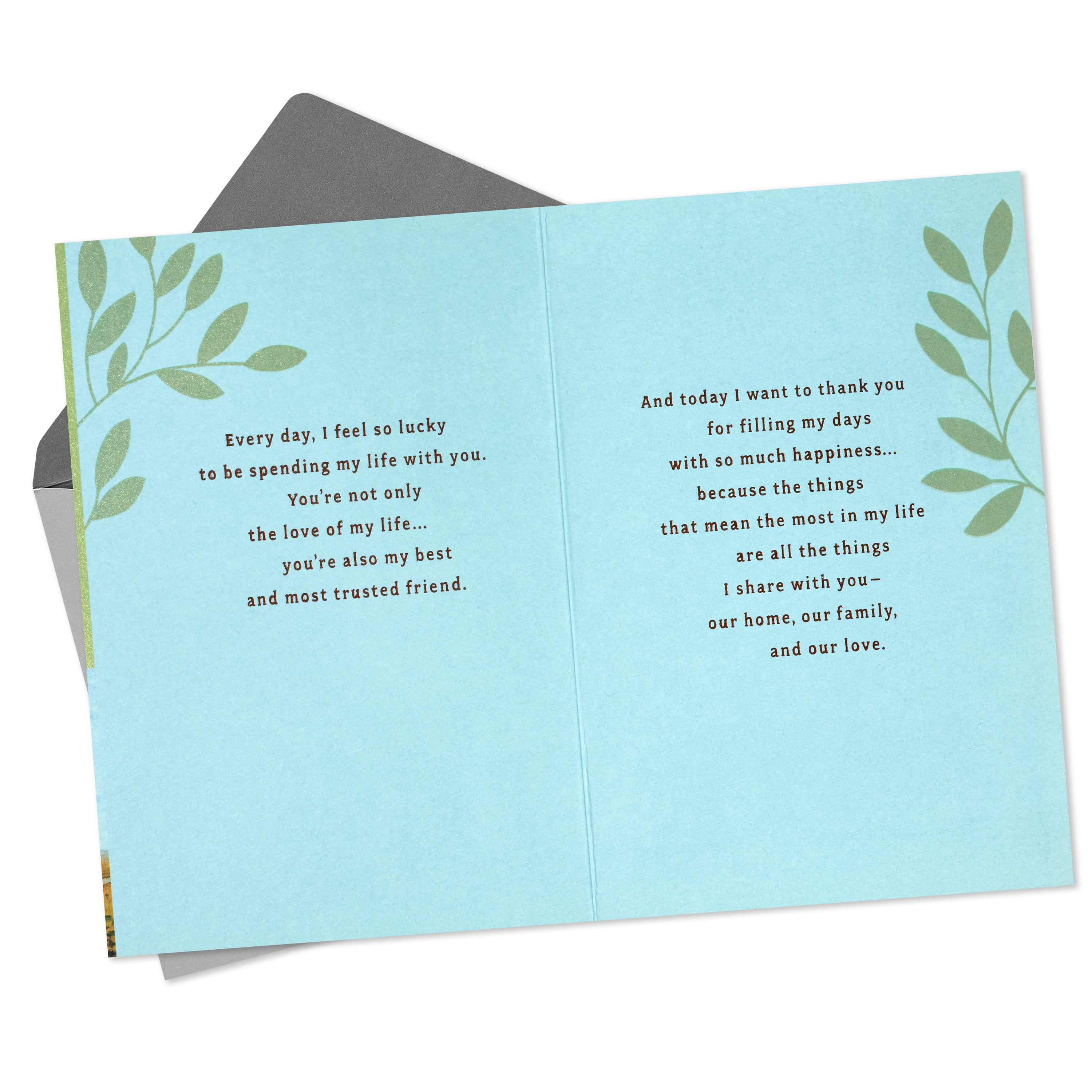 Hallmark Romantic Anniversary Card for Spouse (Filling My Days with Happiness)
