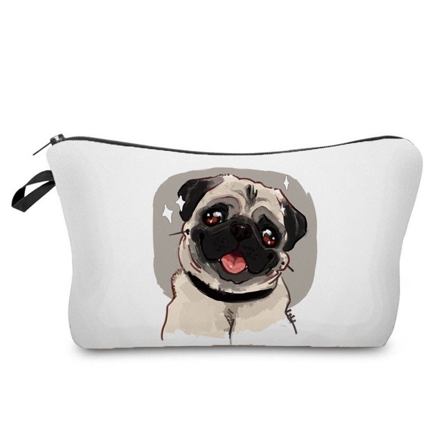 Bolsa de cosméticos informal con dibujo de ardilla para mujer, Neceser de maquillaje con patrón encantador de Animal, estuches portátiles para lápices, bolsa de aseo con transferencia de calor, nuevo qiuyongming unisex