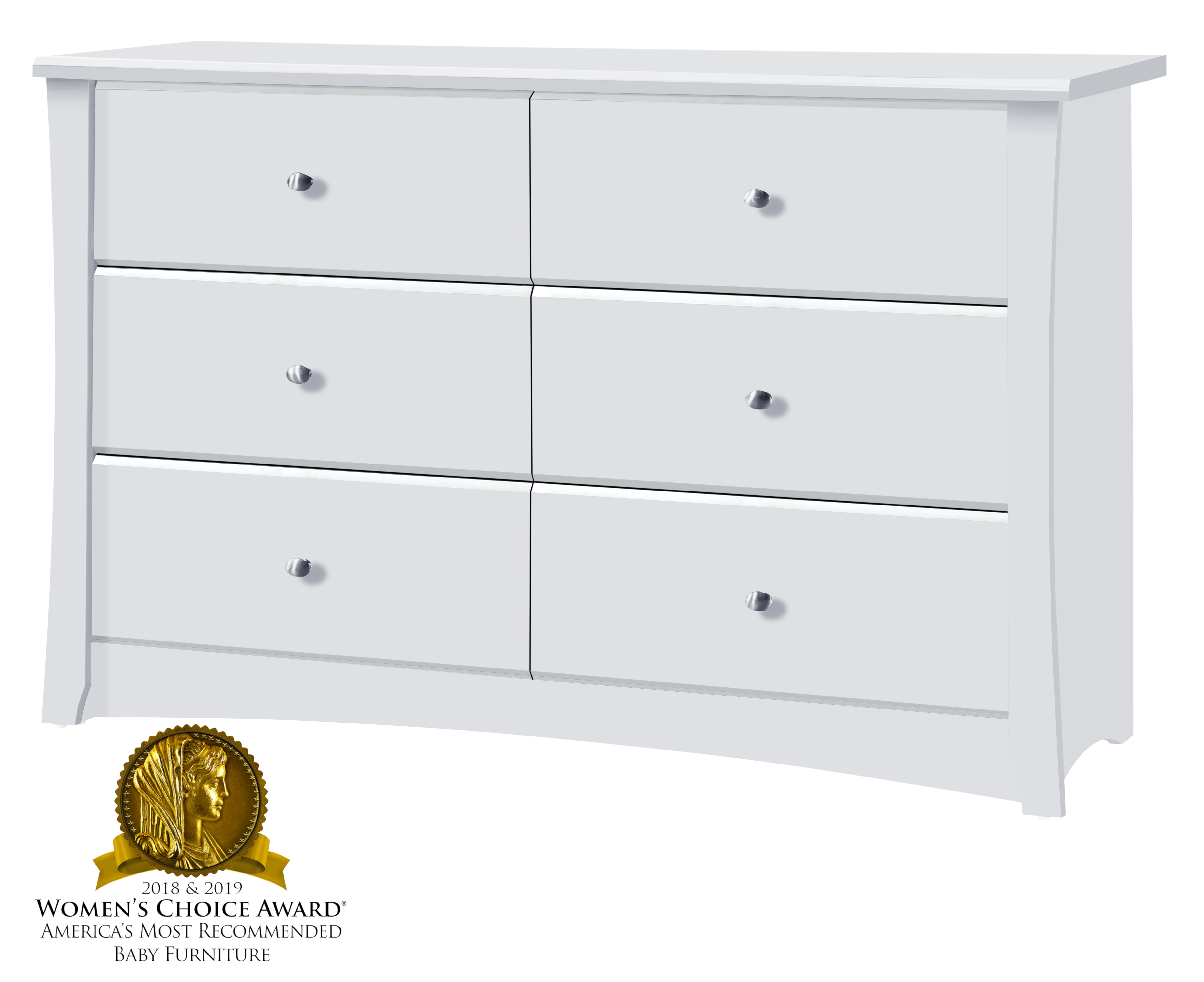 crescent 6 drawer double dresser