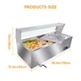 thumbnail image 2 of 3-Pan Commercial Food Warmer, Electric Steam Table 12QT/ Pan, 1500W Countertop Stainless Steel Buffet Bain Marie with Tempered Glass Cover, Temperature Control for Buffet Party Restaurant, 2 of 7