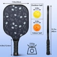 thumbnail image 3 of Pickleball Paddles Set,Pioneer Flower Floral Print Pattern Fiberglass Surface Pickleball Racket Set with 2 Indoor Outdoor Pickleball Balls and Pickleball Bag,Pickle-ball Equipment, 3 of 6