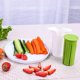 thumbnail image 3 of Divisor de pepino, cortador de pétalos, zanahoria, fresa, cortador creativo de tiras de pepino para verduras y frutas (1 unidad, verde), 3 of 5