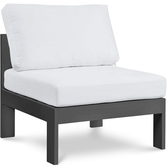 Meridian Furniture Nizuc White Outdoor Patio Armless Chair