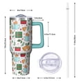 thumbnail image 2 of 40oz Xmas Tumbler with Lid and Straw, Red Reindeer Stainless Steel Insulated Cup Gifts for Home Travel, 2 of 4