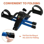 Evoland Pedal Exerciser, Fitness Folding Exerciser Peddler for Arm Leg Workout, Under Desk Exercise Bicycles