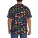 thumbnail image 3 of Balery Colorful Excavator Camisa Casual de Manga Corta con Botones para Hombre, Texturizada, Estilo Cubano, para Playa, Verano-3X-Large, 3 of 5