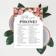 thumbnail image 6 of Inkdotpot Bridal ShowerGameWedding Shower Bachelorette Party Bulk ActivityGamecards 50-PackFloralWhats on Your Phone, 6 of 7